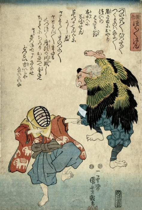 Kuniyoshi - (shinsaku tsukutsuku ken), oban, 1847(9), pub