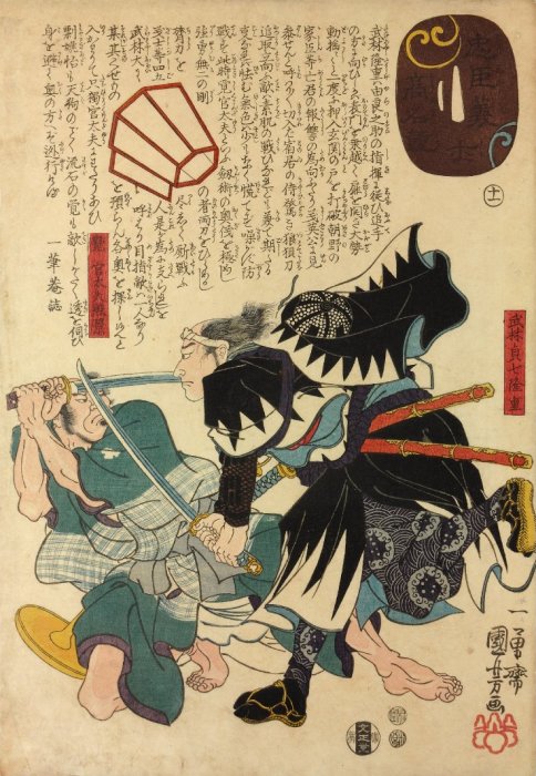 Kuniyoshi - Comparison of the High Renown of the Loyal Retainers & Faithful Samurai (S57