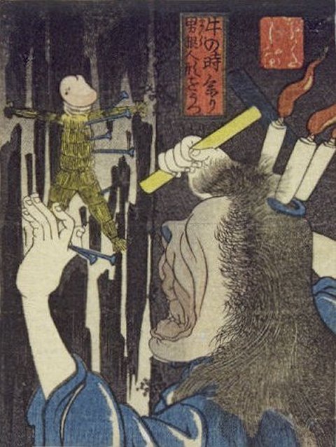 Kuniyoshi%20-%20Ghost%20Stories-%20Night%20Procession%20of%20the%20Hundred%20Demons%20(%20Kaidan%20hyakki%20yagy),%20c%201836,%20Nailing%20a%20Dick%20Doll%20at%20the%20Hour%20of%20the%20Ox%20(Ushi%20no%20toki%20mairi%20mara%20ningy%20o%20utsu)%20