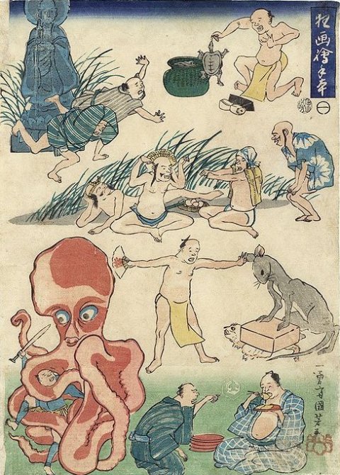 Kuniyoshi - Illustrated Examples of Mad Sketches (Kygwa ye-tehon, R222), No