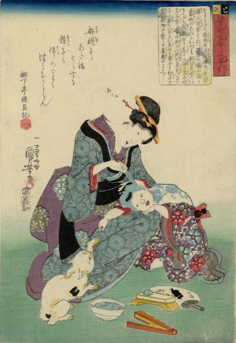 Kuniyoshi - Instructive Reference-Index of all Sorts of Proverbs (Tatoe-gusa oshie hayabiki), No