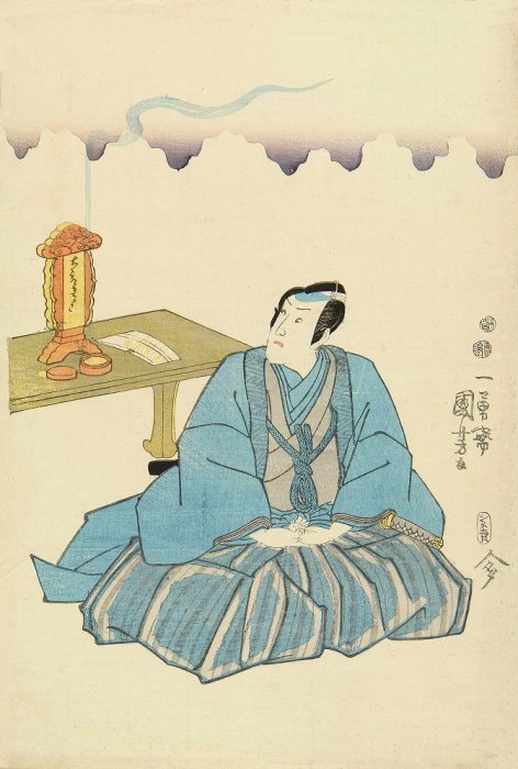 A memorial portrait of the actor Ichimura Takenoj V, 1851