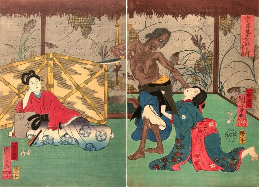 Kuniyoshi - Modern Select Dolls (Tsei mitate ningy no uchi), The Lonely House (Hitotsuya no zu)