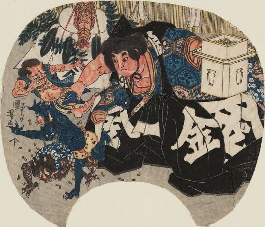 Kuniyoshi - (S95e.x) Kintar with demons, pub. Ensh-ya Matabei