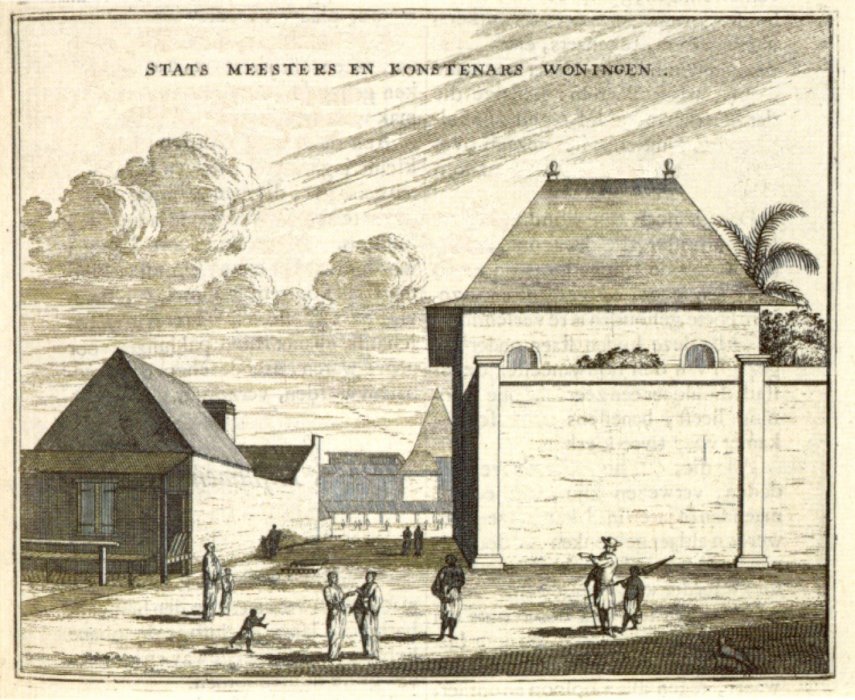 Johan Nieuhof - 'Stats Meesters en Konstenars Woningen (Houses of Government Officials and Artists [in Batavia]}, 1682, British Library