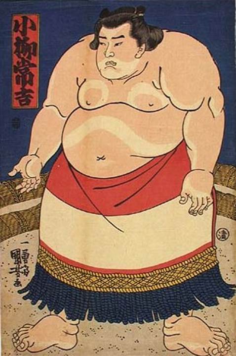 Kuniyoshi - (sum) sum Wrestler Koyanagi Tsunekichi