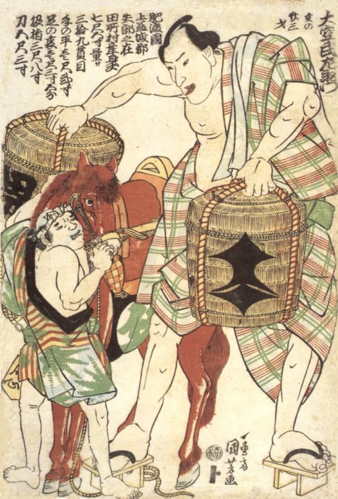 Kuniyoshi - Sum wrestler zora Buzaemon