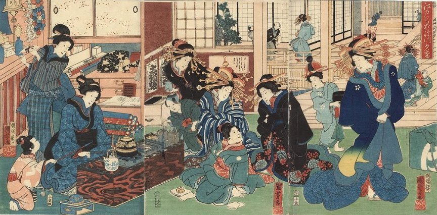 Kuniyoshi%20-%20Flowers%20of%20Edo%20(Edo%20no%20hana),Evening%20scene%20at%20a%20brothel%20in%20Edo,%20with%20child%20replacing%20adult%20man%20(L)