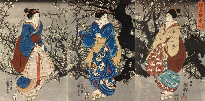 Plum Blossoms at Night (Yoru no ume), 1843-47