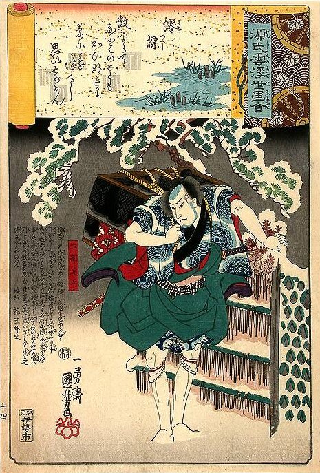 Kuniyoshi - Ukiyo-e Comparisons of the Cloudy Chapters of Genji (S45