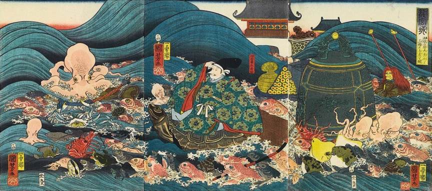 Kuniyoshi - Picture of the battle between the Kusunoki and the Ashikaga